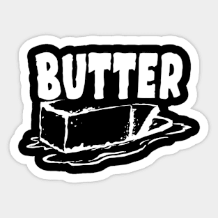 butter white Sticker